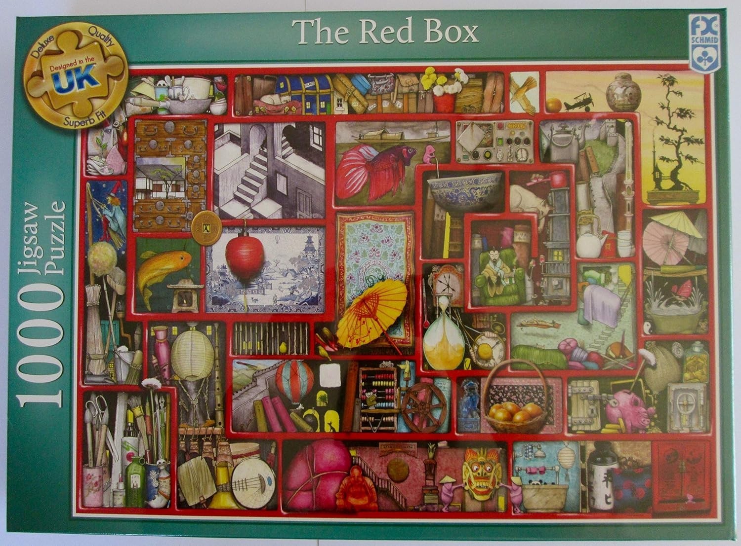 1000 PIECE JIGSAW PUZZLE FX SCHMID - THE RED BOX