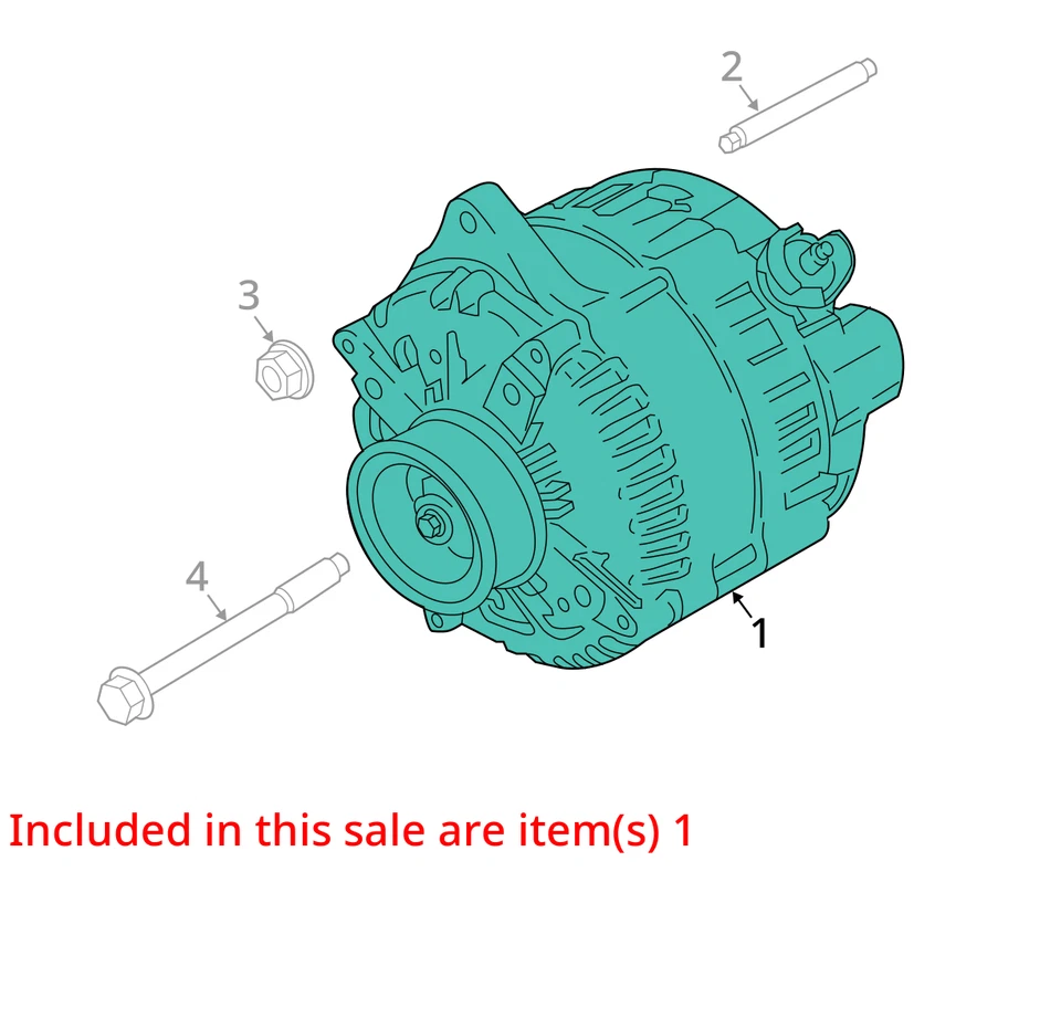 Alternator With Livery Package 200 Amp Fits 17-20 LINCOLN CONTINENTAL 2721546 - Image 3 of 4