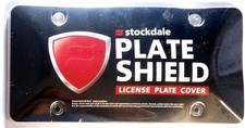 Premium Clear Curved Plastic License Plate Tag Cover Shield Guard Protector