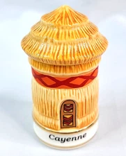 Danbury Mint Spices of the World Spice Jar CAYENNE African Hut