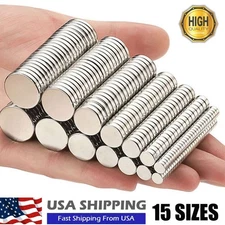 Lot Neodymium Magnets N52 Disc Round Super Strong Rare Earth Small Large Magnet
