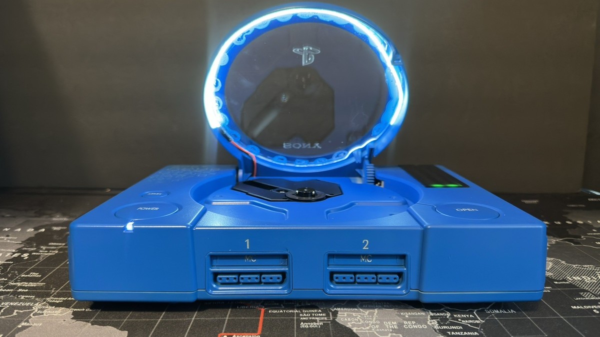 SONY PLAYSTATION 1/SCPH-1001 PSX AUDIOPHILE/CUSTOM PAINT/VU METER