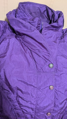 Vintage PROFILE Ski Jacket Womens Large Purple Puffer 90s Y2K 043 - Picture 3 of 10