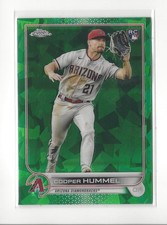 2022 Topps Chrome UPD Sapphire Green Refractor #314 Cooper Hummel RC D-Backs /75