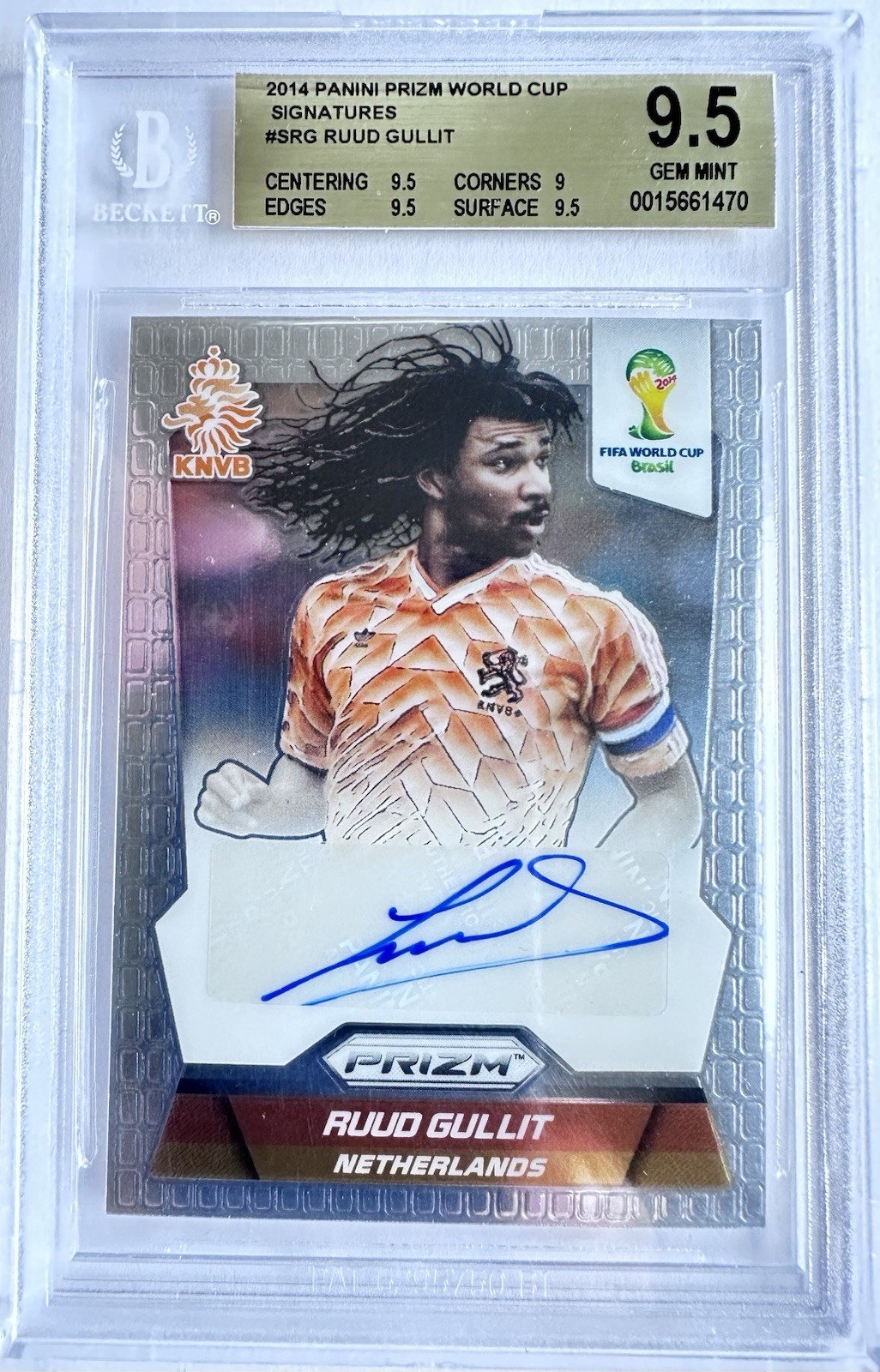 2014 Panini Prizm World Cup - Signatures Ruud Gullit #S-RG (AU)