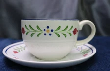Johnson Brothers PROVINCIAL Coffee Cup & Saucer Set (s) Smooth Edge England