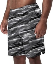 Speedo Men's M Tech Volley Swim Shorts Dark Grey Upf 50 Protection N0851