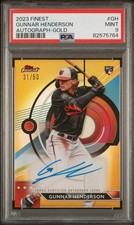 GUNNAR HENDERSON - 2023 Topps Finest Autos Gold  /50 - Rookie RC - PSA 9 