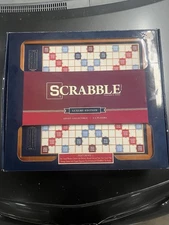 Scrabble Luxury Edition with Rotating Wooden Game Board WS Game Company SEALED