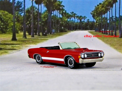 1968 Ford Torino GT Classic Muscle Car Model Red Limited Edition 1/64 Scale