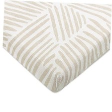 100 Organic Cotton All-Stages Midi Crib Sheet, GOTS-Certified, Oat Stripe