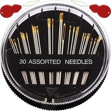 Premium 30/60 Pack Sewing Needles for Hand Sewing Repair with 2 Threaders, 6 Siz