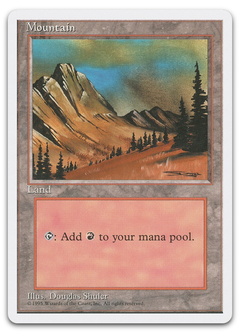 Mountain (C) #182 (LP) Fourth Edition 4ED Magic MTG