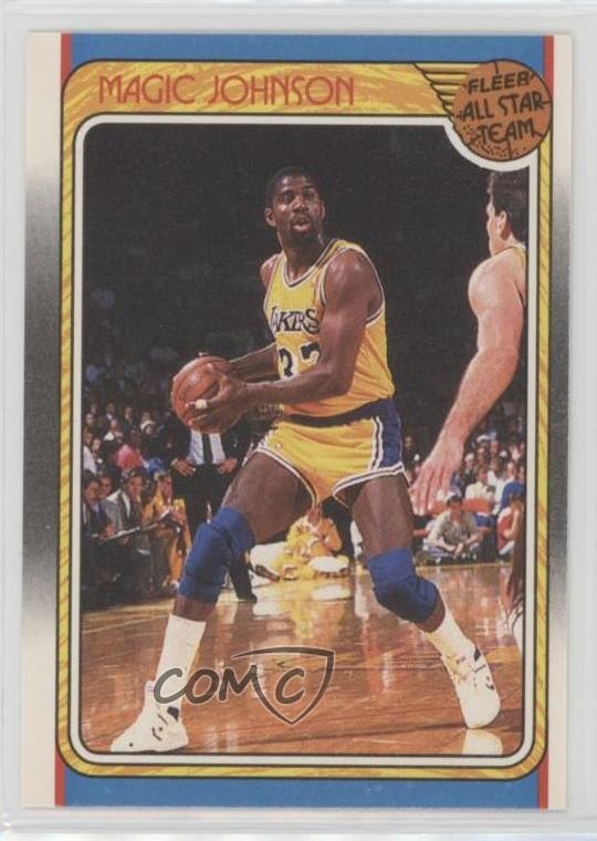 1988-89 Fleer Fleer All Star Team Magic Johnson #123 HOF 13un