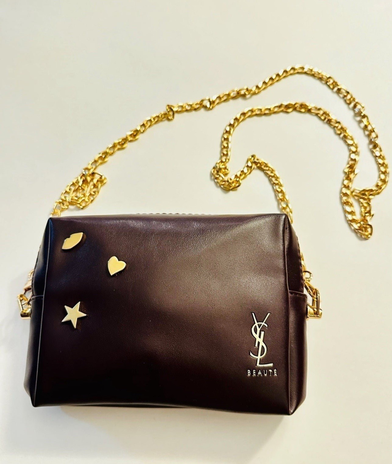 YSL Converted Burgundy Makeup Bag