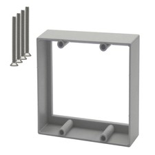 3/4 Double Gang Receptacle Outlet Box Extender,Gray Electrical Outlet Extender
