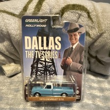 GreenLight Hollywood Dallas TV Series 1970 Chevrolet C10 Blue 1:64 Diecast
