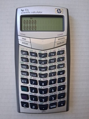 Vintage Hewlett-Packard HP-33S Scientific Calculator Tested New Batteries