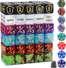 68 Pieces MTG Dice Counters Set, plus 1 Life Counter Ability Keyword Shield