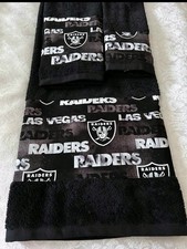 Las Vegas Raiders 3 Piece Bath Towel Set Handmade GREAT GIFT