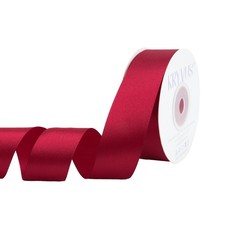 1-inch x 25-Yards Scarlet Red Satin Ribbon Single Face Polyester for Gift Wrap