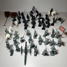 American Civil War Plastic Toy Soldier Set Cannons,horses 50 Pieces