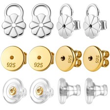 Earring Backs for Droopy Ears Heavy Earrings Replacements Locking Ear Suppor...