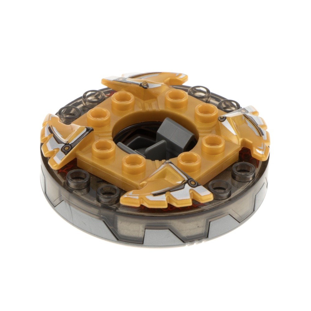 1x Lego Ninjago Spinner flat 6x6x1 black gold Crown 6004315 bb0549c15pb01
