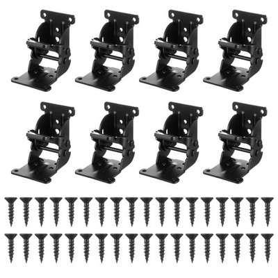 8 Packs Folding Brackets, -Locking Hinges with Screws & Non-Slip Pads, 500LB ...