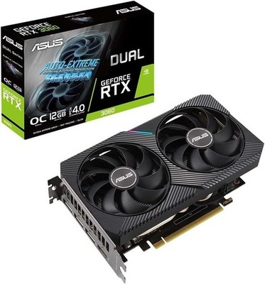 ASUSTek Axial-tech fan with NVIDIA RTX3060 and 2-slot design