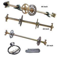 29" 32" 44" Go Kart Rear Live Axle Kit Sprocket Hub Brake Assembly Chain DIY ATV