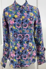Boden Women’s 100% Silk Shirt Blouse Size 6 Floral NEW