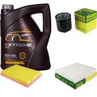 Mann Inspektionspaket Filterset 5L Mannol Extreme 5W-40 FüR VW Fox 1.4