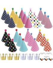 33 Pcs Party Hats, Party Hats for Kids, Adults  Birthday Hat Birthday Cone