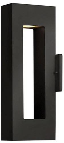 Atlantis 16"H Satin Black Integrated LED Outdoor Wall Light - Picture 1 of 7