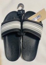 Boy's Unisex Summer Slides Size 1 Shoes Sandals Black Gray  White  New