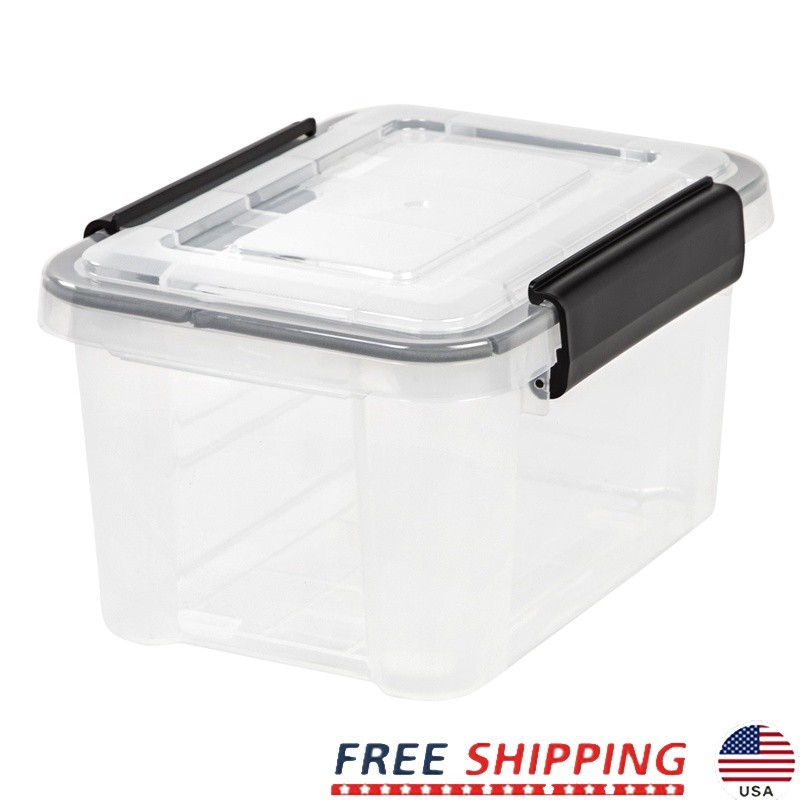 Stackable Storage Container W/ Seal Latching Lid Heavy-duty 6.5 Quart Bin New