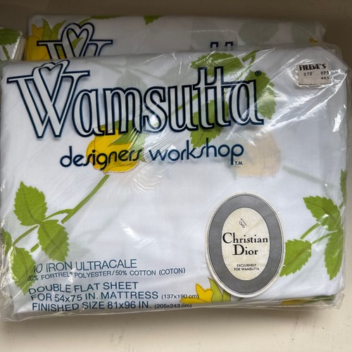 Wamsutta christian dior rose set double fitted flat sheets
