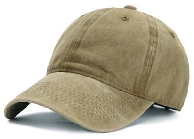 帽子 unsually Washed Damage Cap (moca brown) Men Women Baseball Cap-Low Profile Adjustable Washed Cotton