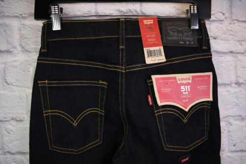 Levi's 511 Slim Performance Dk Wash Jeans - Boys 12 (26x27) - NEW - Picture 3 of 5