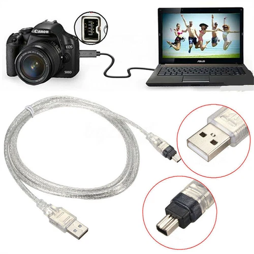 USB Male to Firewire IEEE 1394 4Pin 5ft/1.5m Data Transfer Male Converter Cable