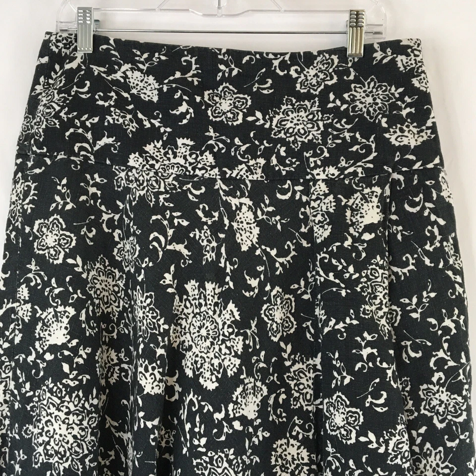 Falda midi GAP para mujer tiro medio 100 % lino línea A talla 8 Foto 3 de 4