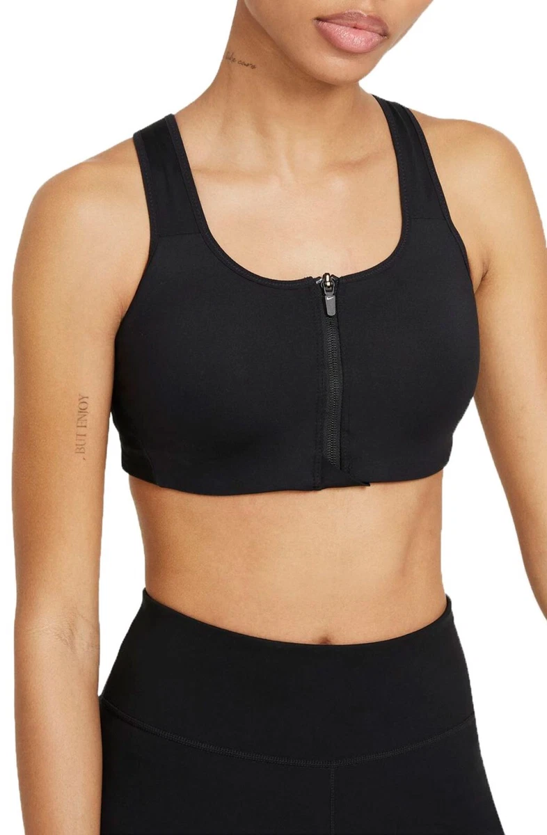 Nike Dri-FIT Shape  Front zip sports bra, Sports bra, High impact sports  bra