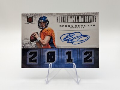 Brock Osweiler 2012 Panini Momentum Rookie Team Threads Auto SSP /10 #15 Broncos