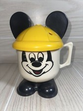Vintage Mickey Mouse Sippy Cup with Lid No Straw Walt Disney Productions