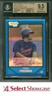 2007 BOWMAN DRAFT CHROME BLUE REFRACTOR #BDPP12 FREDDIE FREEMAN RC #/199 BGS 9.5