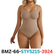 SHAPERX Women Bodysuit Tummy Control Sculpting Thong Shapewear, Sienna, L/XL