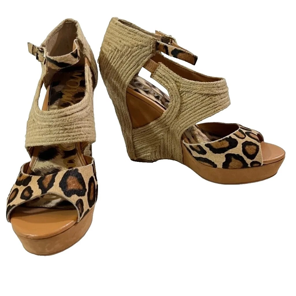 Sam Edelman 楔形动物印花高跟鞋女式