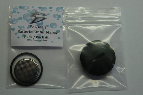 Batterie - Kit Set für Mares Puck incl. O-Ring und Batteriefachdeckel -nicht Pro