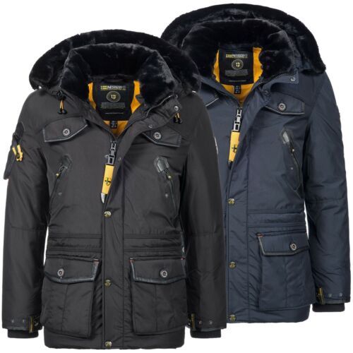 Geographical Norway Homme Luxe Parka Extérieur Très Chaud Hiver Veste Ski Gaine - Photo 1/9